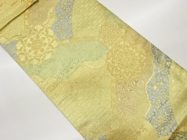 JAPANESE FUKURO OBI / WOVEN FLOWER ARABESQUE